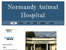 Tablet Screenshot of normandyanimalhospital.com